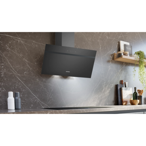 iQ100, Hotte murale, 80 cm, Noir avec finition en verre SIEMENS LC85KDK60 - vue 2