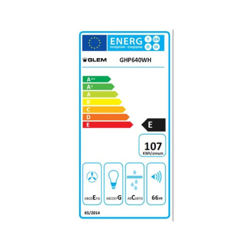 Hotte Murale Pyramide 60 CM GLEM GHP640WH - vue 2