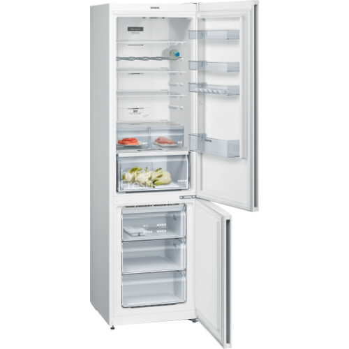 iQ300, Réfrigérateur combiné pose-libre, 203 x 60 cm, Blanc SIEMENS KG39NXWEB - vue 2