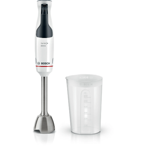 Série 4, Mixeur plongeant, ErgoMaster, 600 W, Blanc,BOSCH MSM4W210 - vue 1
