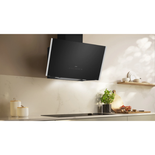 N 90, Hotte murale, 90 cm, Noir avec finition en verre NEFF D98IPT2S0