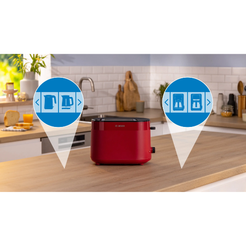 Toaster compact, MyMoment, Rouge BOSCH TAT2M124 - vue 3