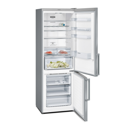 iQ300, Réfrigérateur combiné pose-libre, 203 x 70 cm, Inox SIEMENS KG49NXIEP - vue 2