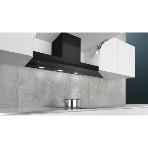 iQ500, Hotte design intégré, 90 cm, Noir avec finition en verre SIEMENS LJ97BAM60 - vue 2