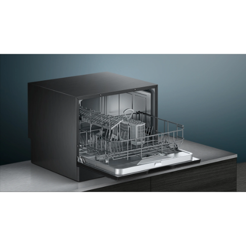 iQ500, Lave-vaisselle compact pose-libre, 55 cm, Noir SIEMENS SK25IB00TE - vue 2