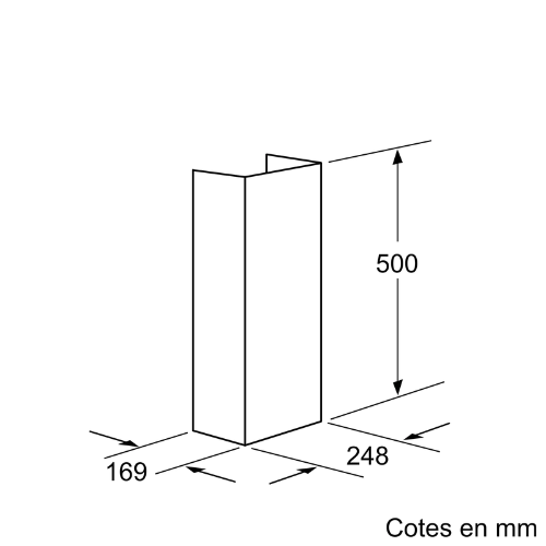 Rallonge cheminée de hotte 50cm Inox NEFF Z5904N0 (#D205635) - vue 2