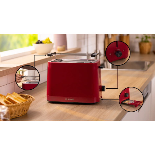 Toaster compact, MyMoment, Rouge BOSCH TAT3M124