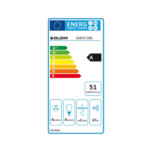 Hotte Murale Pyramide 60 CM GLEM GHP672BK - vue 2