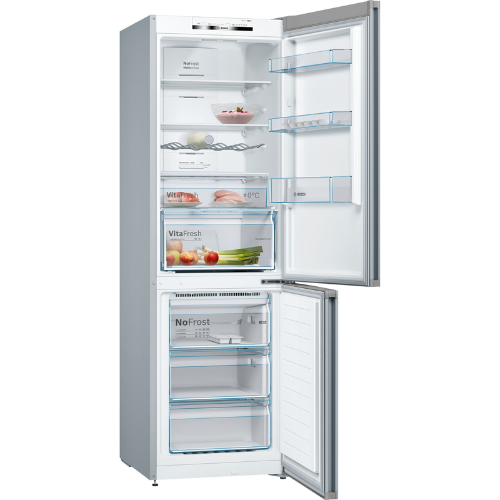 Réfrigérateur-Congélateur Combiné Pose-Libre Série 4 Inox BOSCH KGN36VLED - vue 2