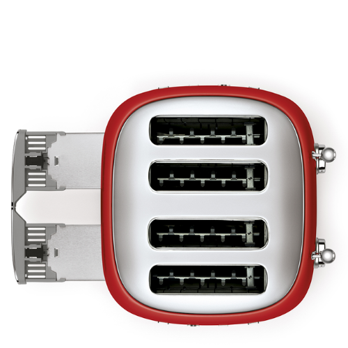 Toaster 4 tranches Smeg TSF03-Rouge - vue 2