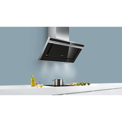 Hotte décorative inclinée noire 90cm SIEMENS LC91KB672 - vue 2