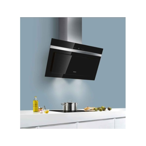 Hotte décorative inclinée noire 90cm SIEMENS LC98KD672 - vue 2