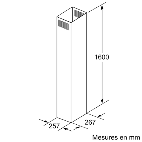 Rallonge cheminée de hotte 160cm Inox NEFF Z5918N1 (#D654573) - vue 2