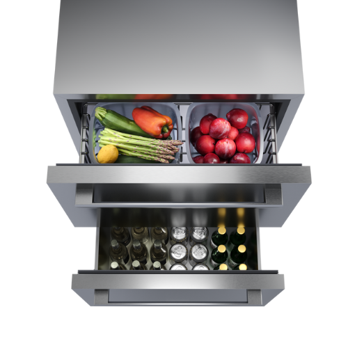 Réfrigérateur d’extérieur à tiroir en acier inoxydable pour une capacité maximale de 150 l, 220/240 V, conception verticale,