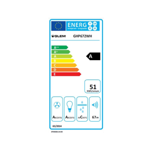 Hotte Murale Pyramide 60 CM GLEM GHP672WH - vue 2
