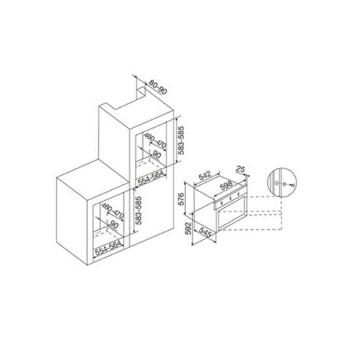 Four gaz Inox AIRLUX AFSCW21IXN - vue 2