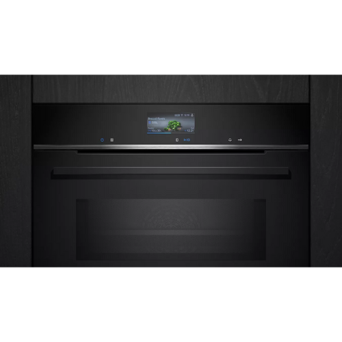 iQ700, Four intégrable compact avec fonction micro-ondes, 60 x 45 cm, Noir SIEMENS CM776G1B1 - vue 2
