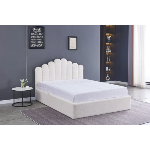 LIT DOHA VELOURS DOUDOU AVEC COFFRE 140X190CM EURODESIGN 746DD140 - vue 2