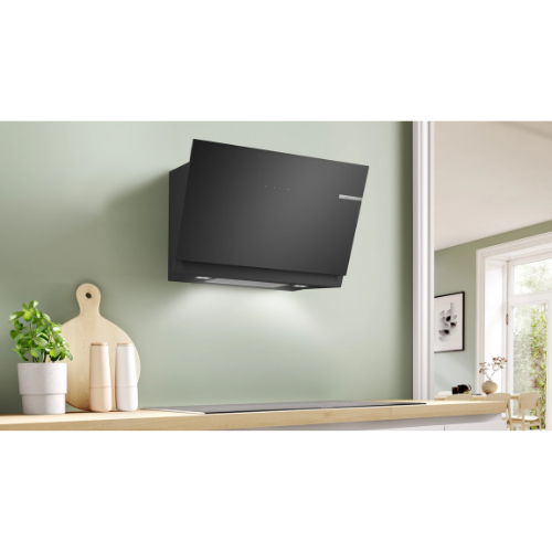 Série 6, Hotte murale, 80 cm, Noir avec finition en verre BOSCH DWJ81AN60 - vue 2