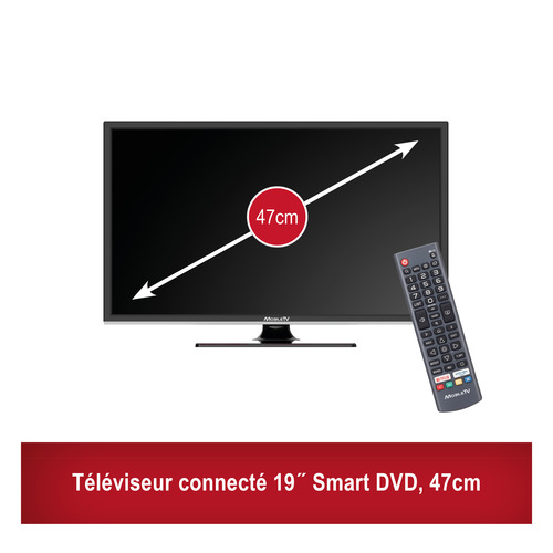 Téléviseur avec lecteur DVD MobileTv Silverline 19 DVDSBT SMART - vue 2