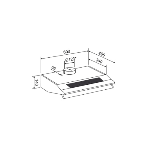 Hotte Casquette 60 CM GLEM GHC650WH - vue 2
