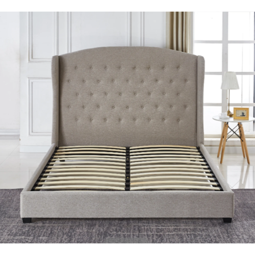 LIT BERGERAC TAUPE 160x200 cm EURODESIGN 1102T160 - vue 2