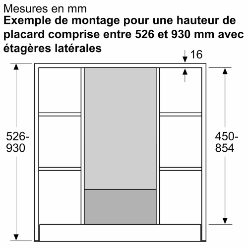 Accessoire pour hottes, 450-854 mm, Noir SIEMENS LZ11IBK61 - vue 2