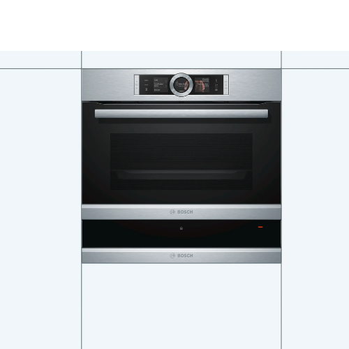 Tiroir chauffant inox 14cm Intégrable Bosch BIC630NS1 - vue 3