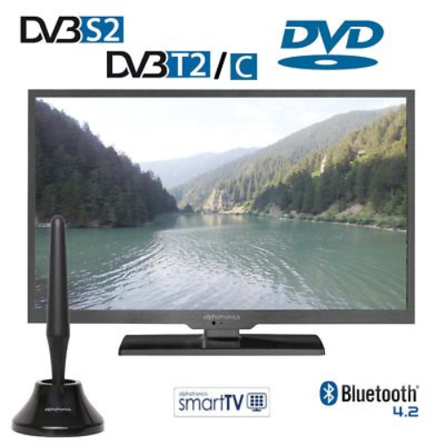 Télévision Combi DVD mobile 55 Cm 12/24/230 V Alphatronics SLA22DSBAI+ - vue 2