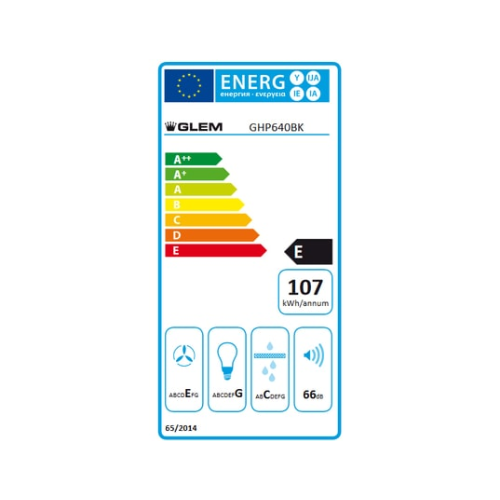 Hotte Murale Pyramide 60 CM GLEM GHP640BK - vue 2