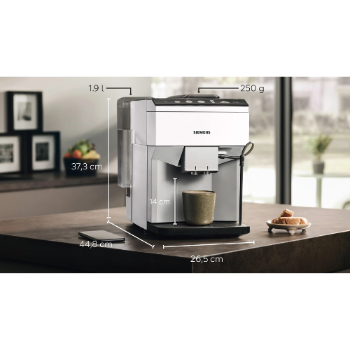 Machine à café tout-automatique, EQ500 classic, Argent naturel, Blanc SIEMENS TP515R02 - vue 2
