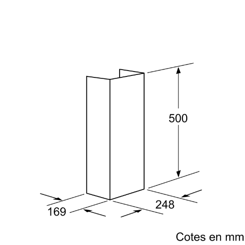 Accessoire pour hottes encastrable BOSCH DHZ1224 - vue 2