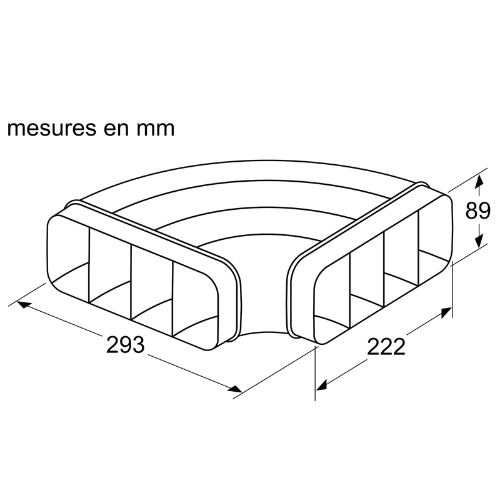 Conduit plat, 90 °, horizontal SIEMENS HZ9VDSB1 - vue 2