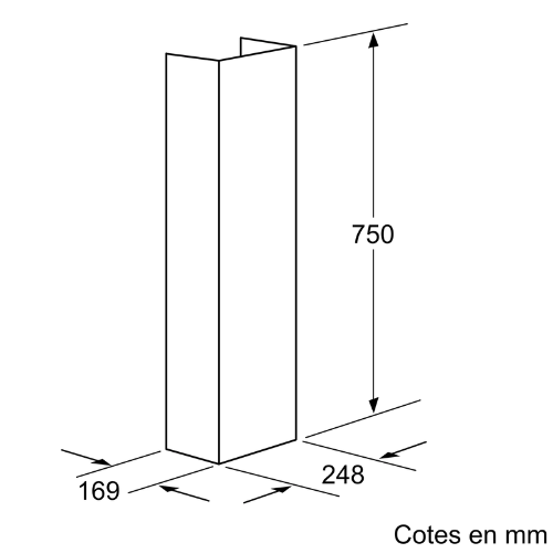 Accessoire pour hottes encastrable BOSCH DHZ1234 - vue 2