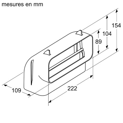Conduit plat, 90 °, vertical M SIEMENS HZ9VDSB3 - vue 2