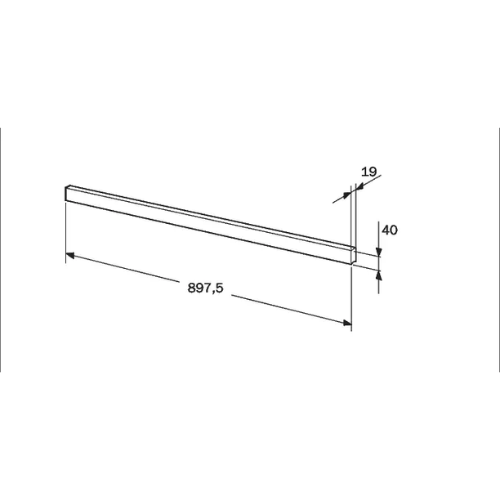 Bandeau inox pour hotte D4962X0 NEFF Z5779N0 (#7717532) - vue 2