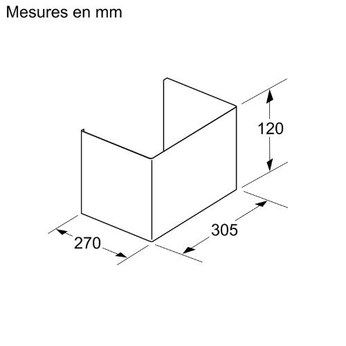 Accessoire pour hottes encastrable BOSCH DWZ0IB5G0 - vue 2