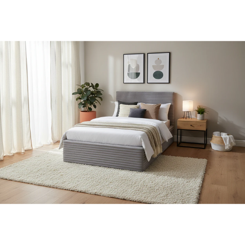 LIT COFFRE MAIA COTELE GRIS 90x190cm EURODESIGN L91CT-G90 - vue 2
