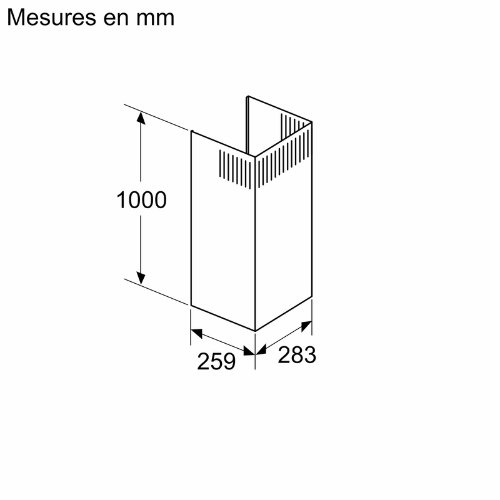 Extension de la cheminée BOSCH DWZ0BX6K1 - vue 2