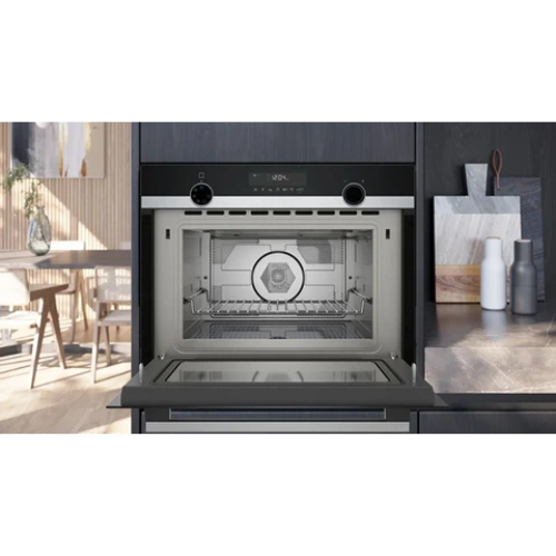 iQ500, Four combine micro-ondes avec hot air, 60 x 45 cm, Inox SIEMENS CM585AGS1 - vue 2