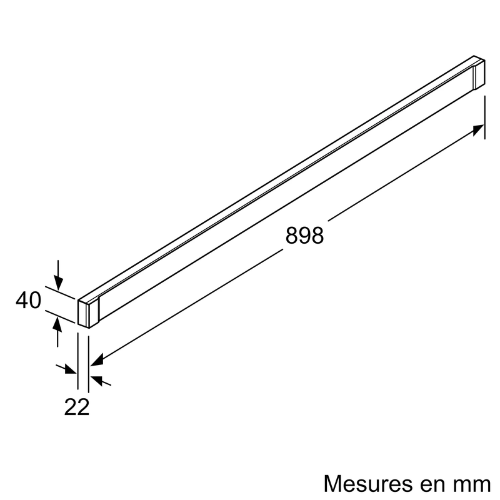 Bandeau de Finition Pour Hotte Neff Z54TH90D0 (#R425151) - vue 2