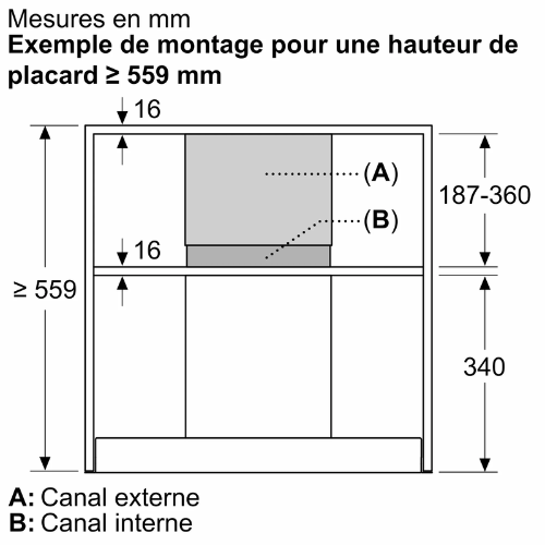 Accessoire pour hottes, 187-360 mm, Noir SIEMENS LZ11IBN61 - vue 2