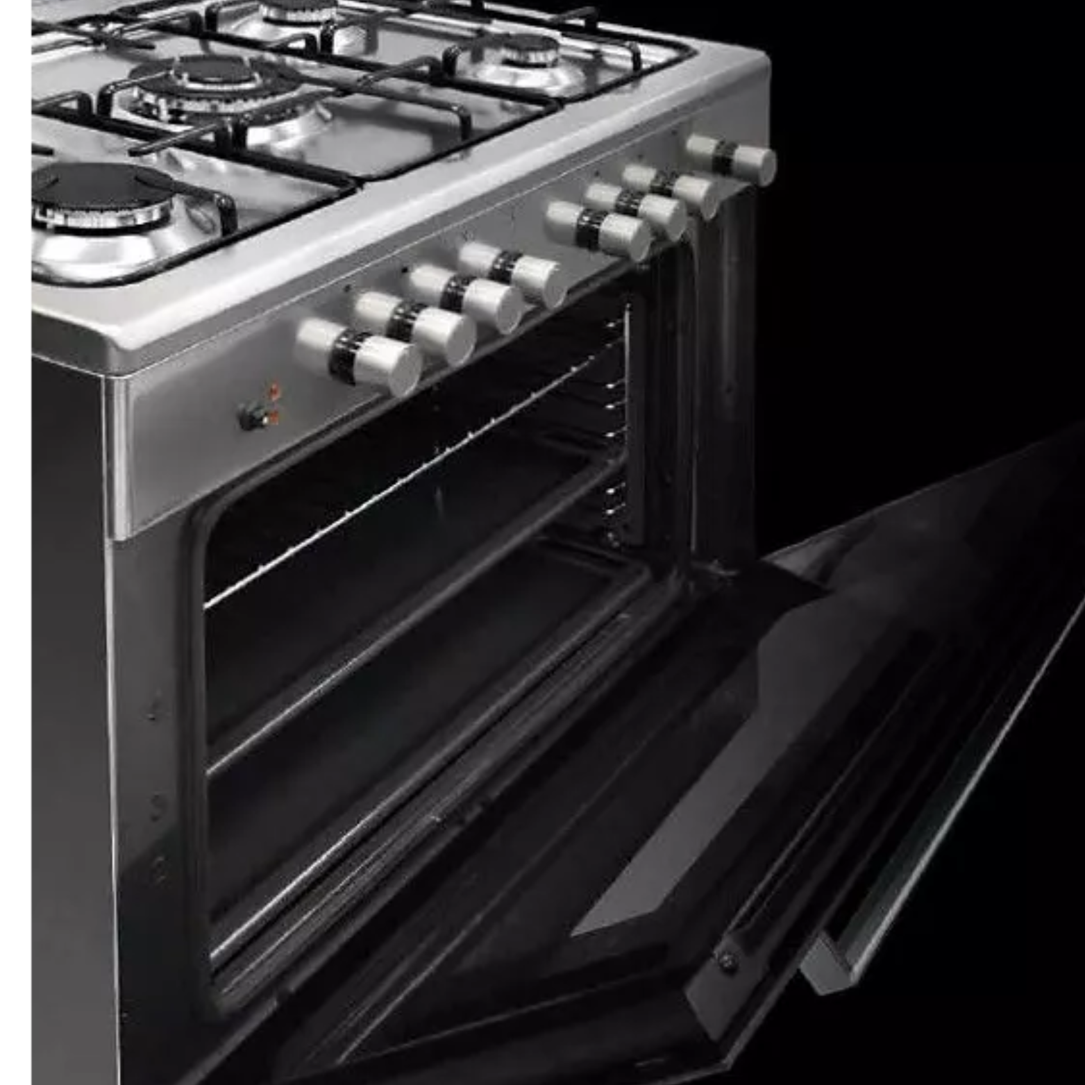Cuisinière Gaz Catalyse 90 x 60cm Noire Glem GE960CMBK2 - vue 2