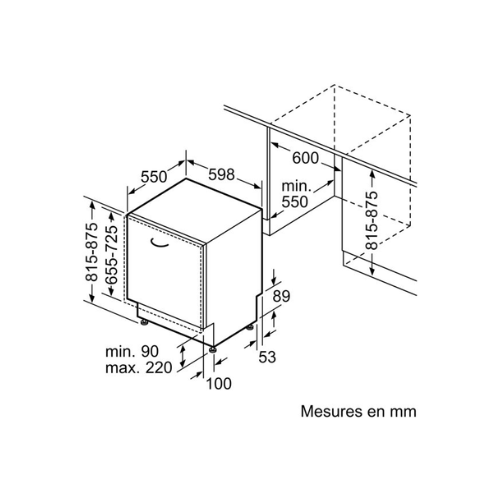 iQ100, Lave-vaisselle tout intégrable, 60 cm SIEMENS SN615X07AF - vue 8