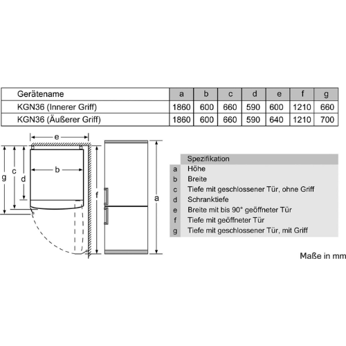 Réfrigérateur Congélateur Combiné Bosch KGN36NLEA - vue 11