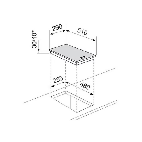 Dominos Émaillées Et Inox GLEM GT320IX - vue 2