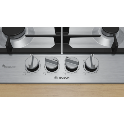 Série 6, Table gaz, 60 cm, Inox BOSCH PCP6A5I90 - vue 2