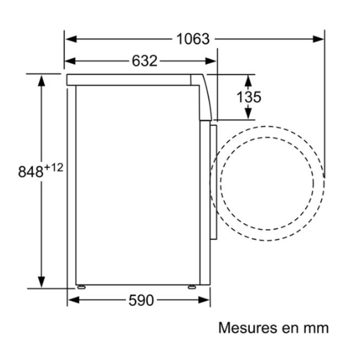 Série 2, Lave-linge front, 8 kg, 1200 trs/min BOSCH WGE03207FR - vue 7