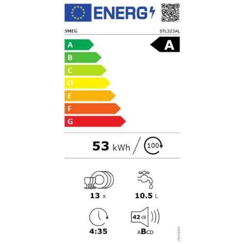 Lave-vaisselle Tout-intégrable SMEG STL323AL(F) - vue 2