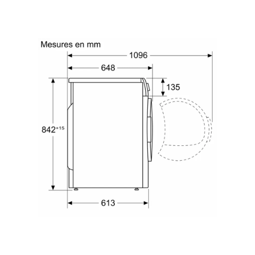 Série 6, Sèche-linge pompe à chaleur, 9 kg BOSCH WQG1420DFR - vue 6